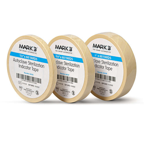 Mark3, Sterilization Indicator Tape 1/2" 60 Yards 1/Pack, 100-6125