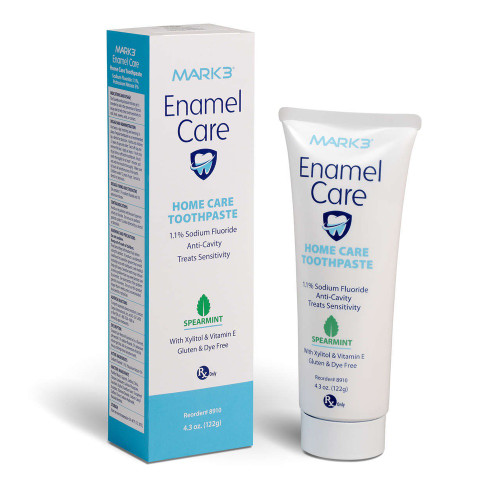 Mark3, Enamel Care 1.1% Sodium Fluoride Anti-Cavity Toothpaste RX only 4.3oz. Spearmint, 100-8910