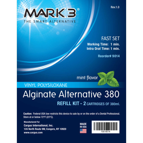 Mark3, Alginate Alternative Fast Set 380ml 2/Pack, 100-9014