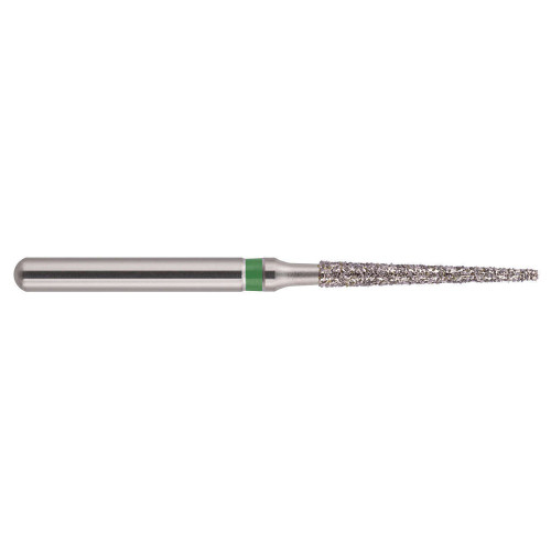 Mark3, Blue Streak Diamond Burs Flat End Taper 848.018 Coarse Green 5/Pack, 100-D-848-018C