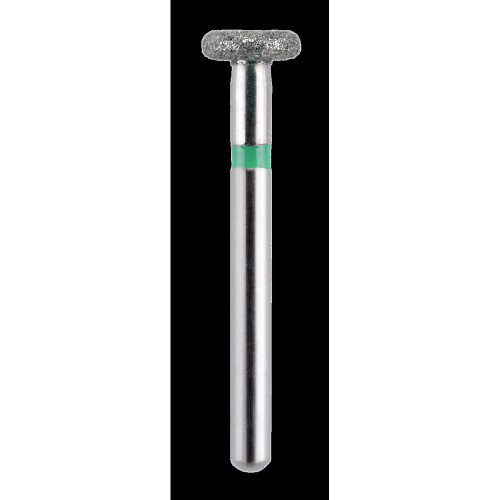 Mark3, Blue Streak Diamond Burs Wheel Rounded Rim Short 909.040 Coarse Green 5/Pack, 100-D-909S-040C