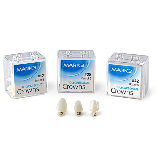 Mark3, Polycarbonate Crowns #25 5/Pack, 100-P25