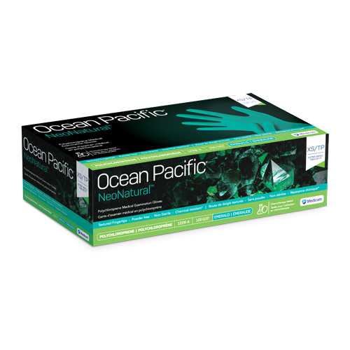 Ocean Pacific Neonatural Chloroprene Gloves, 100/Box, Small