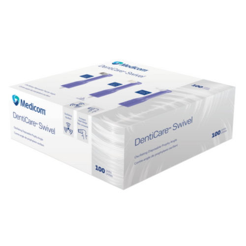 DentiCare Swivel Prophy Angle, 100/Box, Tapered Brush