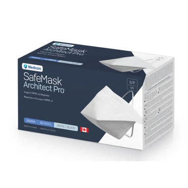 SafeMask Architect Pro Surgical Respirator, 50/Box, Large