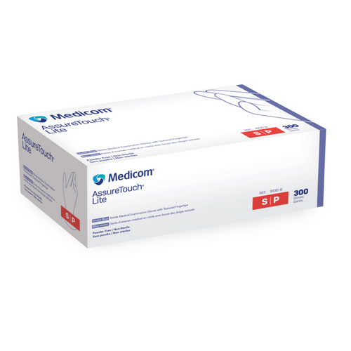 AssureTouch Lite Nitrile Medical Examination Gloves, 300/Box, X-Small