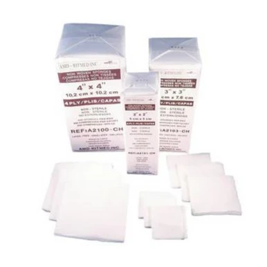 Ritmed Non-Woven Gauze Sponges, 2x2, 4 Ply, 4000/Case