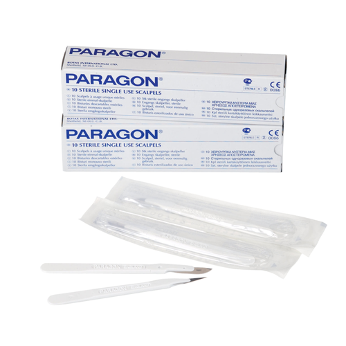 Paragon Disposable Sterile Scalpels, 10/Pack, #15