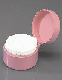 Cotton Roll Holder, Round, White