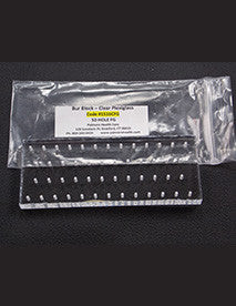 Clear Plexiglass 50 Hole Bur Blocks, Latch Style