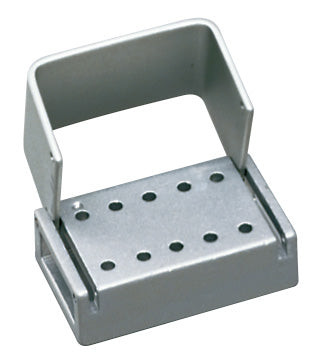 Anodized Aluminum 10-Hole Bur Block