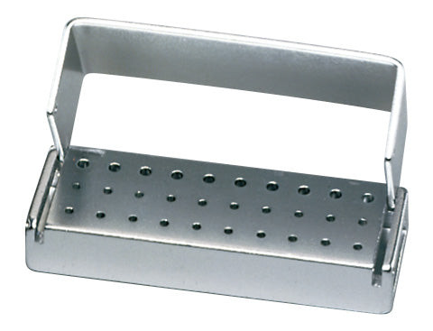 Anodized Aluminum 30-Hole Bur Block, Latch Bur Block 30-hole