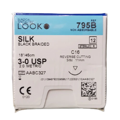 Sutures 3/0 Silk C-16 795B (LOOK) - exp. 12/2026
