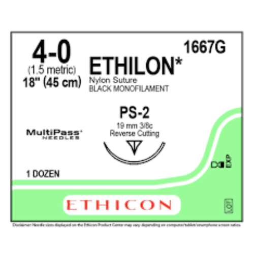 Ethilon Suture12/Box  (J&J - 1667G) - exp. 12/2026