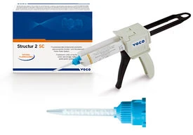 Structur 2 SC - B1 shade. Self-Cure Temporary Crown and Bridge Material. 1 - 75 Gm. Cartridge and Mixing Tips type 6 (Blue) - exp. 10/2027