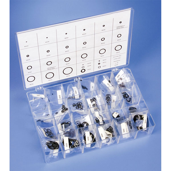 DCI Dental ORing Kit. Includes 360 rings, 12 each of 30 common sizes