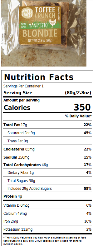 Blondies with Toffee