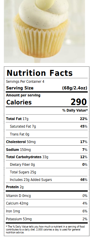 Iced Vanilla Bean Cupcake (16 Count) Sweet Street Desserts