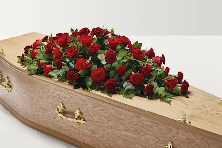 Rose & Carnation Coffin Spray