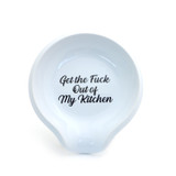 Get The F Out of My Kitchen Spoon Rest, mature language, funny gift for cook