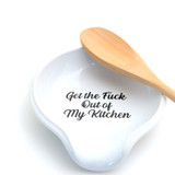 Get The F Out of My Kitchen Spoon Rest, mature language, funny gift for cook