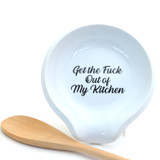Get The F Out of My Kitchen Spoon Rest, mature language, funny gift for cook