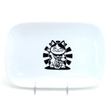 Lucky Cat Sushi dish, with chopsticks, set, gift for cat lover