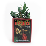Drained, Dracula book pencil holder, decoupaged, vase, or planter, mature language