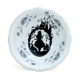 Alice in Wonderland Oval Silhouette upcycled vintage dish