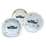 Vintage Upcycled 8" Key Bowl Program "Crap that was in my Pocket"