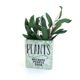 Square planter, Plants Because People Suck, Introvert or Break Up Gift