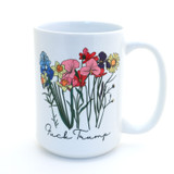 Anti Trump floral 15 oz. mug, Mature Language, Political gift 86 47