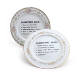 Parenting Hack vintage upcycled 7.5" Plate Program