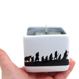 Hobbit Lord of the Rings Candle Holder with pine scented candle