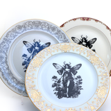 Fairy vintage upcycled 10" Dinner Plate Program