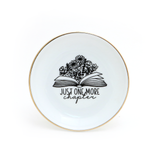 Just One More Chapter Ring Dish,with 22K Gold, ring holder, trinket dish