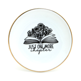 Just One More Chapter Ring Dish,with 22K Gold, ring holder, trinket dish