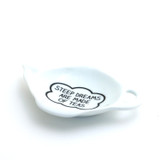 Steep Dreams are made of Teas teabag holder, teapot shaped tea bag dish