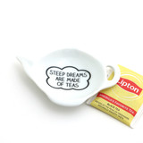 Steep Dreams are made of Teas teabag holder, teapot shaped tea bag dish