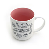 Hot Girls have Grandma Hobbies mug, sewing, crochet, knitting coffee cup