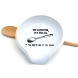 My Kitchen My Rules Spoon rest, funny gift Mom, cooking