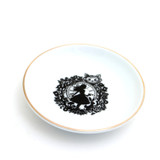 Through The Looking Glass Alice Ring Dish,with 22K Gold, ring holder, trinket dish