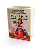 Cat book, Awesome Cats, book shaped pencil holder or planter, mature language