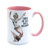 Delightful Mermaid mug, funny coastal nautical gift, 15 oz mug