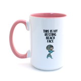 Resting Mermaid mug, Take Me To The Sea, funny coastal nautical gift, 15 oz mug