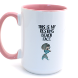 Resting Mermaid mug, Take Me To The Sea, funny coastal nautical gift, 15 oz mug