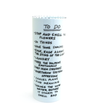 To Do List Whimsical Vase , tall porcelain funny vase