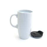 White Rabbit Travel Mug with Handle, Through The Looking Glass, Wonderland