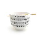 Chopsticks music noodle bowl, funny ramen bowl