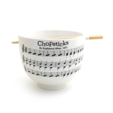 Chopsticks music noodle bowl, funny ramen bowl